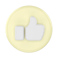 Fototapeta premium 3D like icon. like button. 3D element.