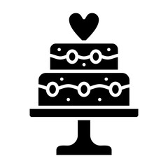 Wedding Cake Glyph Icon