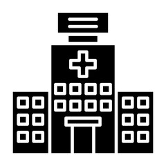 Hospital Building Glyph Icon