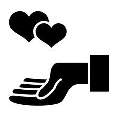 Give Love Glyph Icon