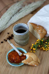 Breakfast Cofe and Jam