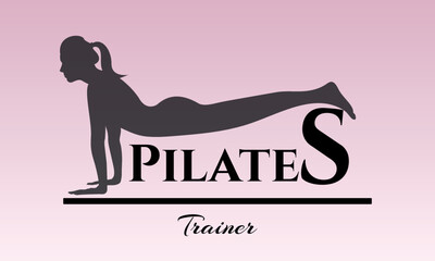 Women's Silhouette logo design for Pilates, business card