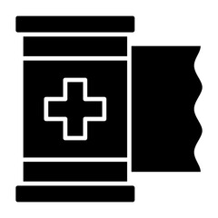 Obraz premium Bandage Glyph Icon