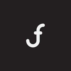 Naklejka premium FJ monogram logo template. Creative logo.