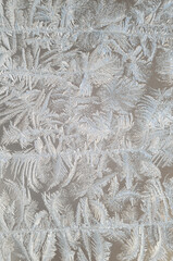background of winter patterns on glass