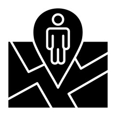 User Location Glyph Icon