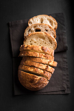 Sliced fresh bread