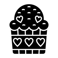 Cupcake Glyph Icon