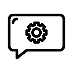 Vector Icons Chat Setting Lineal Style. Pixel Perfect and Editable Stroke.