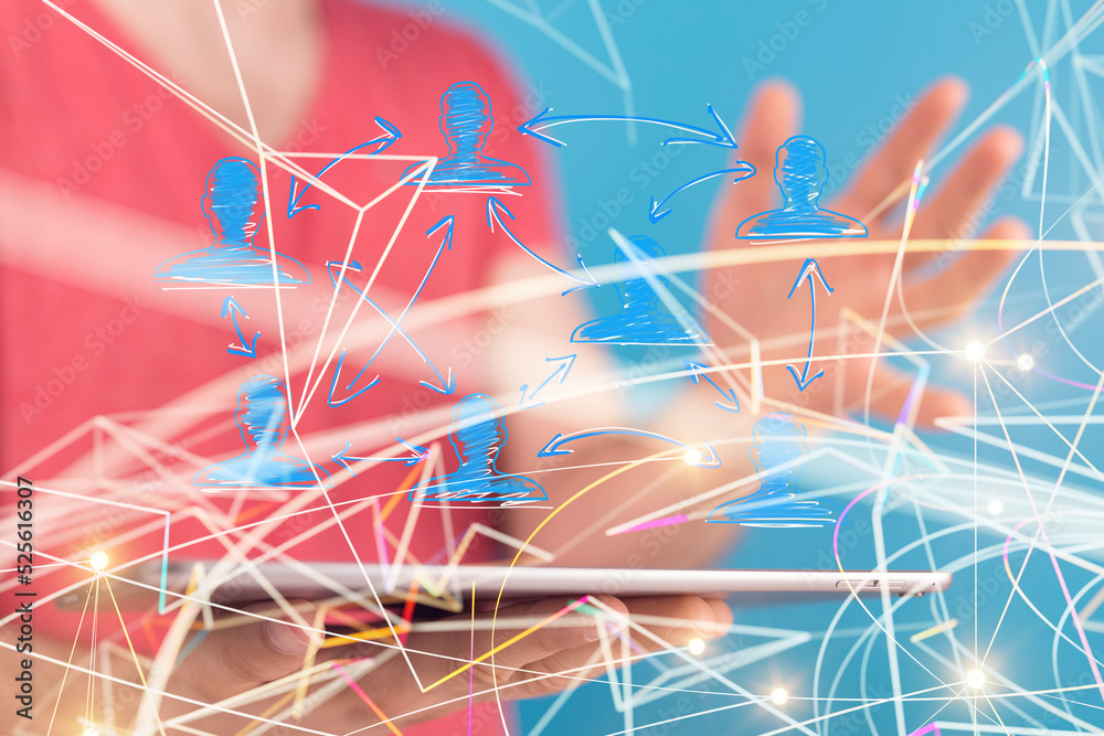 Poster Unity and teamwork concept.