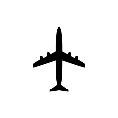 plane icon black png transparent