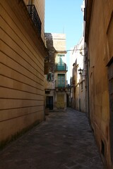 Italy, Puglia, Salento: Foreshortening of small town of Maglie.