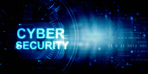 2d illustration abstract Cyber security
