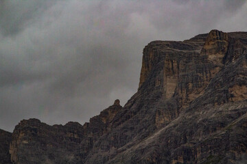 Fog over Tofane in Cortina d'Ampezzo