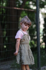portrait of a little child in a dress in sofia 