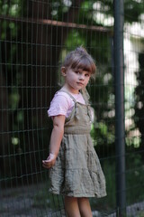 portrait of a little child in a dress in sofia 