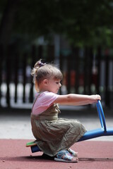 portrait of a little child in a dress in sofia 