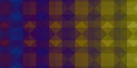 Purple and bronze gradient. Halftone triangles, stylized geometric pattern and background. Abstract mosaic, illustration.