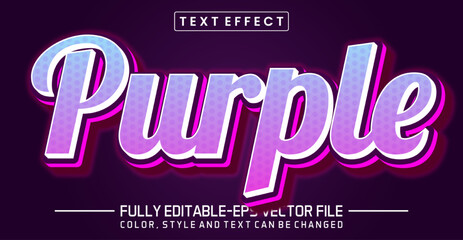 Purple editable text style effect