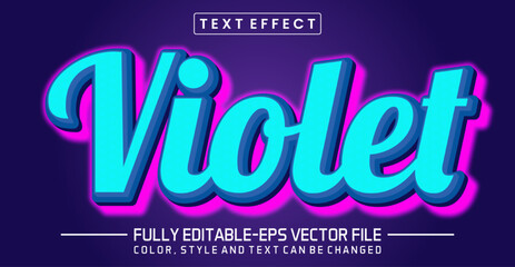 Violet editable text style effect