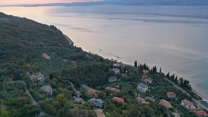 Fototapeta premium sky lake drone mountain