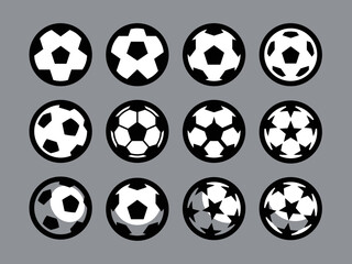 Naklejka premium Soccer / Football Balls Set