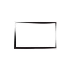 Style monitor or rectangle. Vector drawing.