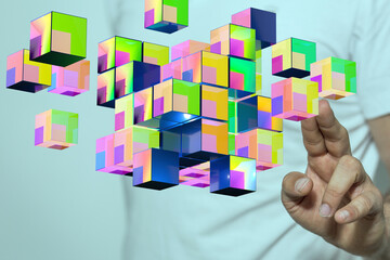 conference Digital Network and data concept 3d