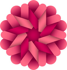 Pink stylized flower abstract symbol