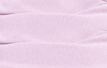 Pink fabric with waves. Texture of pink jersey. Horizontal background.