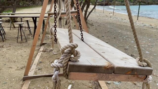 Wooden Swing. Movie. No Audio.