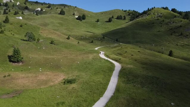 Beautiful view of the Monte Grappa, Venetian Prealps in Veneto, Italy
