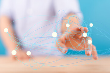 conference Digital Network and data concept 3d