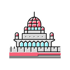 putrajaya building color icon vector illustration