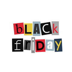 Black friday sale banner background Happy lettering logo icon sign Xmas concept Cartoon children's design Art template list page style brochure idea cover booklet print flyer book blank postcard ad