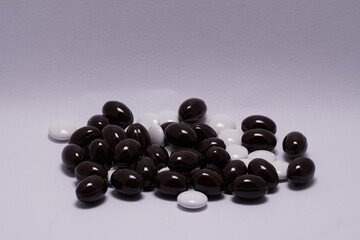 black and white pills