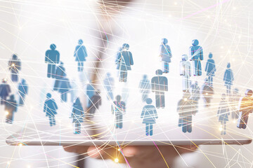 Obraz premium conference Digital Network and data concept 3d