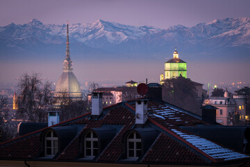 Turin (Torino) cityscape with the Mole Antonelliana - 525629105