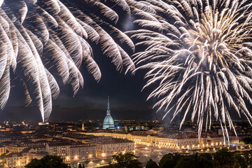 Turin (Torino) fireworks for San Giovanni - 525629173