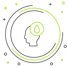 Line Water drop icon isolated on white background. Colorful outline concept. Vector