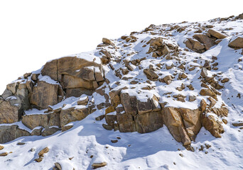 Rock isolated transparency background.