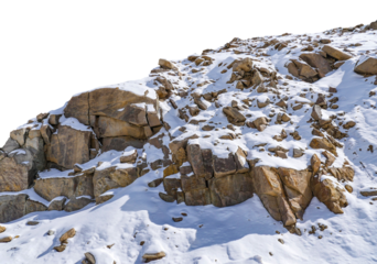 Rock isolated transparency background.