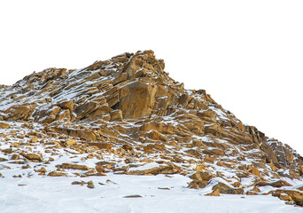 Rock isolated transparency background.