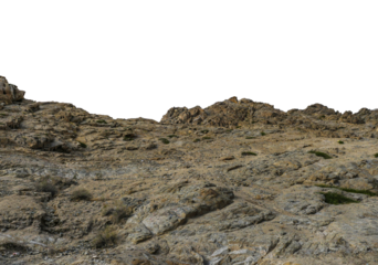 Rock isolated transparency background.