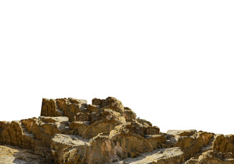 Rock isolated transparency background.