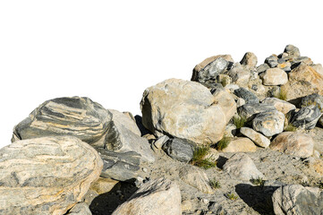 Rock isolated transparency background.