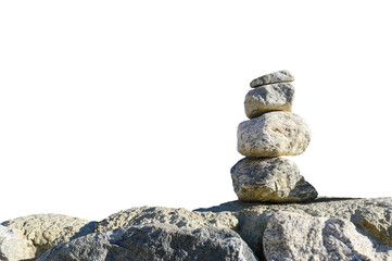 Rock isolated transparency background.