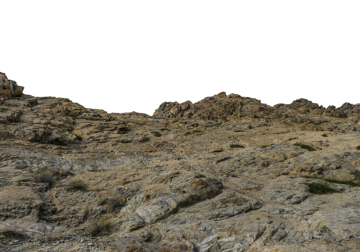 Rock isolated transparency background.