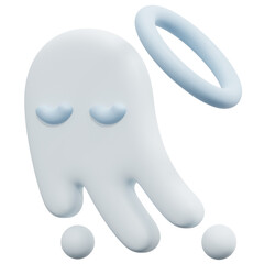 ghost 3d render icon illustration