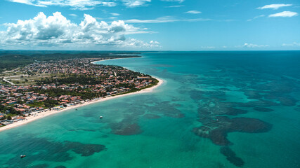 Tamandaré Carneiros Pernambuco Praia Litoral Paraíso Tropical Pernambucano Paradisíaco Coqueiro Mar Areia Ilha Céu Oceano Paisagem Drone Brasil Viagem Turismo Férias Verão